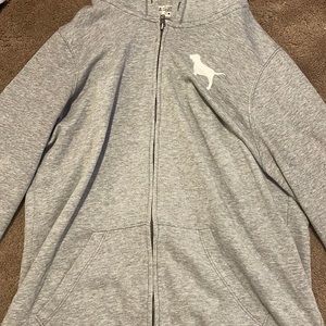 Grey PINK zip up